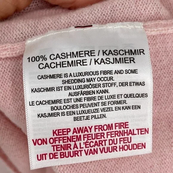 NWT Brodie Cashmere Hill Pink Rainbow Stripe Long Sleeve Pullover Crew Sweater M - Picture 9 of 10